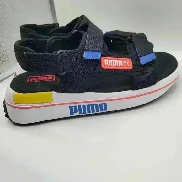 COPY - PUMA FUTURE RIDER SANDALS BLACK HOOK and LOOP SPORT US 4 WOMEN'S 5.5 - Picture 4 of 14